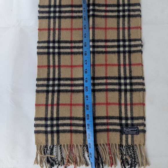 Burberry 100% Cashmere Check Scarf Beige | Unisex | Designer Luxury - Picture 6 of 7